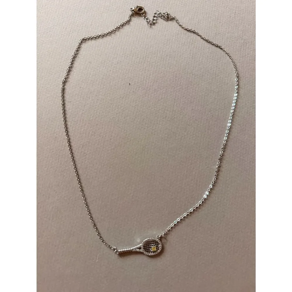 Tennis Racket Pendant Necklace A1779